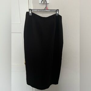 Michele Elegant Black Pencil Skirt